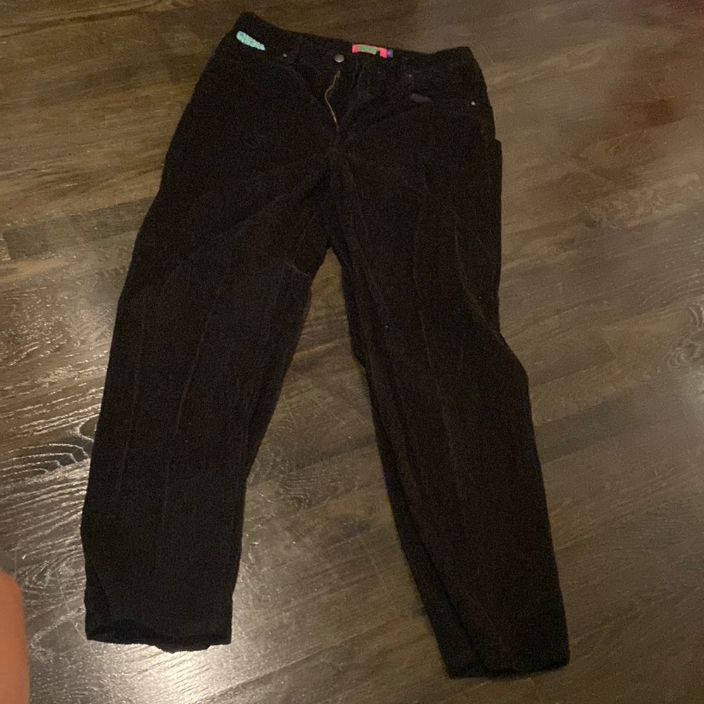 Black corduroy pants